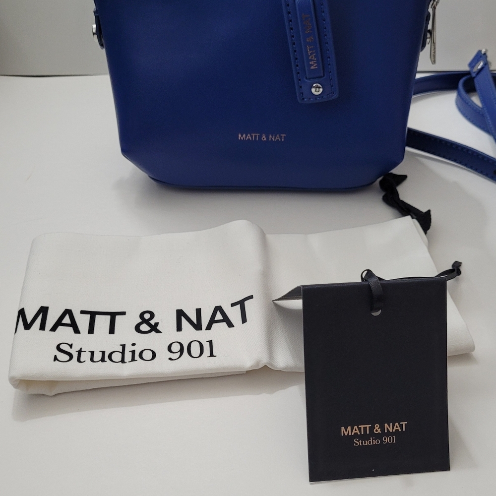 Matt & Nat Gessi Mini Blue Women's Small Satchel Crossbody Bag - Picture 14 of 15